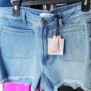 Happily Grey Women's Classic Blue Jean Shorts